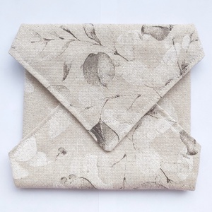 Bézs színű textil újraszalvéta PUL belsővel, Táska & Tok, Uzsonna- & Ebéd tartó, Szendvics csomagoló, Varrás, MESKA