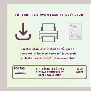 Új élet a gyerekek kirepülése után- Heti tervező - otthon & életmód - papír, írószer - jegyzetfüzet & napló - Meska.hu