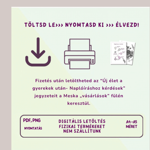 Új élet a gyerekek kirepülése után- Naplózáshoz kérdések - otthon & életmód - papír, írószer - jegyzetfüzet & napló - Meska.hu