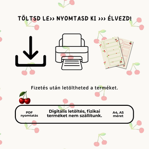 Egyszerű tervező- Miss Poppy- Letölthető - otthon & életmód - papír, írószer - jegyzetfüzet & napló - Meska.hu