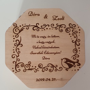 Szülőköszöntő esküvői ajándékdoboz esküvőre öröm szülőknek - Meska.hu