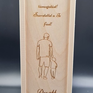 Egyedi esküvői szülőköszöntő bortartó esküvőre, Esküvő, Emlék & Ajándék, Köszönőajándék, Gravírozás, pirográfia, Famegmunkálás, Meska