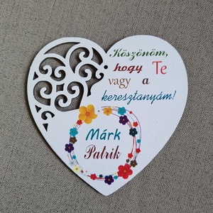 Hűtőmágnes Keresztanyáknak, Otthon & Életmód, Konyhafelszerelés, tálalás, Konyhai dekoráció, Hűtőmágnes, Famegmunkálás, Fotó, grafika, rajz, illusztráció, MESKA