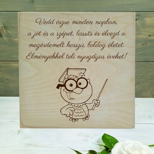 Nyugdíjbamenetelre teás doboz, Otthon & Életmód, Dekoráció, Asztal és polc dekoráció, Díszdoboz, Famegmunkálás, Festett tárgyak, MESKA