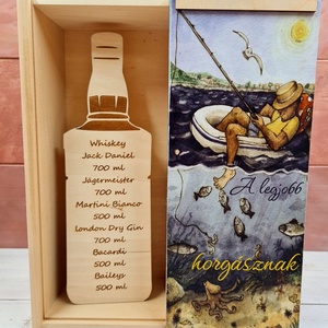 Italos díszdoboz szülinapra, névnapra, Otthon & Életmód, Konyhafelszerelés, tálalás, Tálalás, Bortartó, Gravírozás, pirográfia, Fotó, grafika, rajz, illusztráció, MESKA