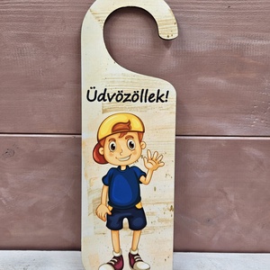 Ajtókilincs tábla kamaszoknak - otthon & életmód - dekoráció - ajtó- és ablak dekoráció - ajtótábla - Meska.hu
