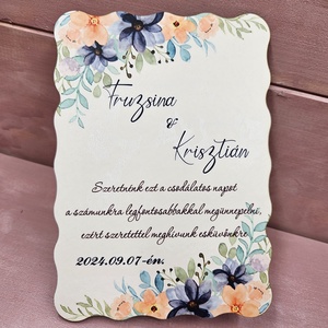 Mezei virágok esküvői meghívó - Meska.hu