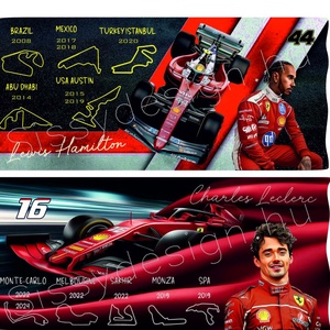 F1 Lewis Hamilton és Charles Leclerc ajándékcsomag rajongóknak, Otthon & Életmód, Konyhafelszerelés, tálalás, Tálalás, Bögre & Csésze, Gravírozás, pirográfia, A csomag tartalmaz:
Egyedi tervezésű Charles Leclerc és Lewis Hamilton F1 versenyautójával nyomtato..., MESKA