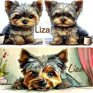 MySweetDog Yorki bögre és kiskanál szett díszdobozban - otthon & életmód - konyhafelszerelés, tálalás - tálalás - bögre & csésze - Meska.hu