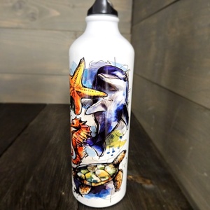 Tenger világa design kulacs - Meska.hu