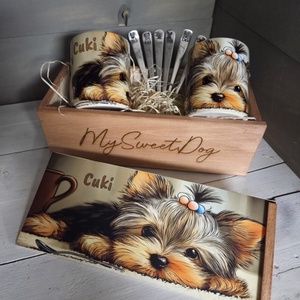 MySweetDog Yorkshire bögre és kiskanál szett díszdobozban - Meska.hu