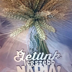 ÉLETÜNK LEGSZEBB NAPJA felirat - esküvő - dekoráció - helyszíni dekor - Meska.hu