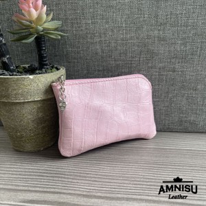 Rózsaszín krokkómintás egy cipzáras kulcstartó A4006 - táska & tok - kulcstartó & táskadísz - kulcstartó - Meska.hu