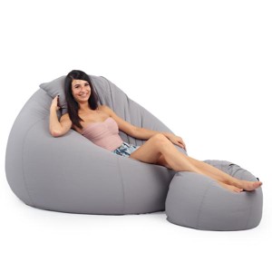 Szürke ALL IN Grandiózus Babzsákfotel Garnitúra, , , MESKA