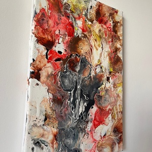 Absztrakt festmény  - művészet - festmény - akril - Meska.hu