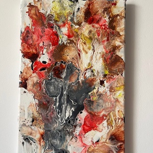 Absztrakt festmény  - művészet - festmény - akril - Meska.hu