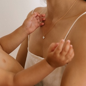 Material Memory -necklace- jewelry made of moments  - baba - mama - babaemlékek - baba emlékőrző - Meska.hu