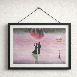 Álmodott találkozás, Művészet, Festmény, Festmény vegyes technika, Festészet, MESKA