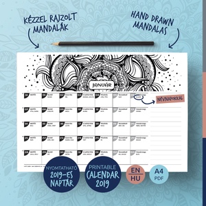 Letölthető, nyomtatható 2019-es naptár - - Meska.hu Letölthető, nyomtatható 2019-es naptár - - Meska.hu