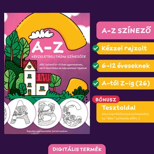 ABC Képzeletbeli tájak színező  letölthető, nyomtatható kifestő 612 éves gyerekeknek (és felnőtteknek is!) - művészet - grafika & illusztráció - digitális - Meska.hu