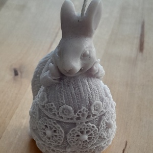 Nyuszi gyertya  - otthon & életmód - gyertya, illat, aroma - illatviasz - Meska.hu