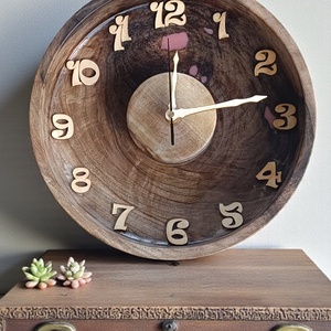 Falióra 30cm, Otthon & Életmód, Dekoráció, Fali és függő dekoráció, Falióra & óra, Famegmunkálás, MESKA