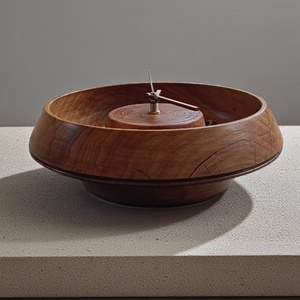 Mandulafatálból készült falióra � fa számokkal és fa mutatókkal 25cm - otthon & életmód - dekoráció - fali és függő dekoráció - falióra & óra - Meska.hu