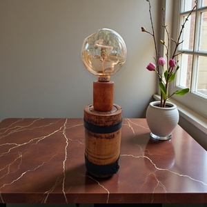 Asztali hangulatlámpa, Otthon & Életmód, Lámpa, Asztali lámpa, Famegmunkálás, MESKA