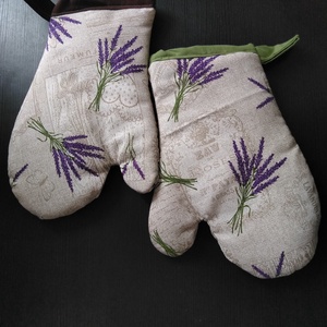 Edényfogó kesztyú levendula mintás, Otthon & Életmód, Konyhafelszerelés, tálalás, Konyhai textil, Edényfogó & Edényfedő, Varrás, MESKA