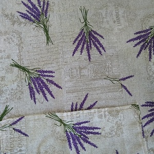 Kötény l- evendula mintás - otthon & életmód - konyhafelszerelés, tálalás - konyhai textil - kötény - Meska.hu