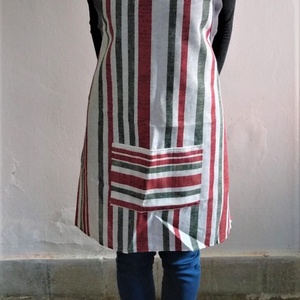Kötény bordó csíkos - otthon & életmód - konyhafelszerelés, tálalás - konyhai textil - kötény - Meska.hu