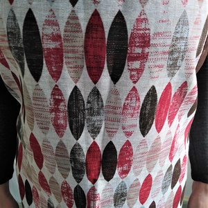 Kötény bordó fekete szürke mintás - otthon & életmód - konyhafelszerelés, tálalás - konyhai textil - kötény - Meska.hu