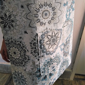 Vászontáska / szatyor /bevásárló táska, türkiz mandalás - otthon & életmód - dekoráció - spiritualitás - mandala - Meska.hu