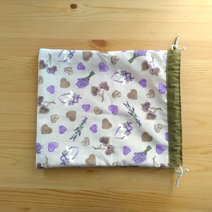 Kenyeres zsák - levendula mintás - táska & tok - bevásárlás & shopper táska - kenyeres zsák - Meska.hu