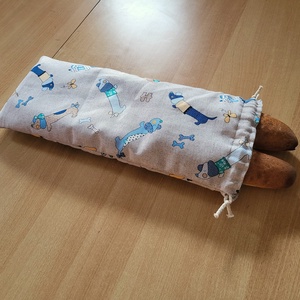 Frissentartó Bagett tasak -kutya mintás - Meska.hu