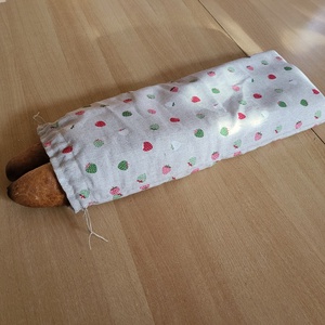 Frissentartó Bagett tasak - eper mintás, Táska & Tok, Bevásárlás & Shopper táska, Kenyeres zsák, Varrás, MESKA