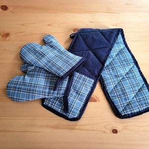 Konyha szett kék mintás, Otthon & Életmód, Konyhafelszerelés, tálalás, Konyhai textil, Edényfogó & Edényfedő, Varrás, MESKA