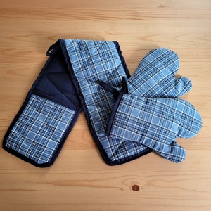 Konyha szett kék mintás - otthon & életmód - konyhafelszerelés, tálalás - konyhai textil - edényfogó & edényfedő - Meska.hu