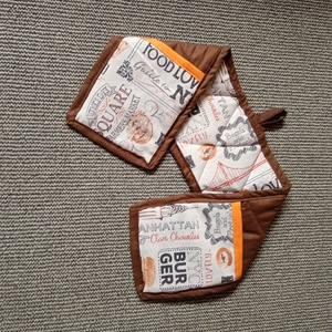 Tepsifogó kávé és amerikai konyha mintás - otthon & életmód - konyhafelszerelés, tálalás - konyhai textil - edényfogó & edényfedő - Meska.hu