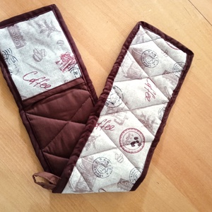 Tepsifogó kávé és amerikai konyha mintás - otthon & életmód - konyhafelszerelés, tálalás - konyhai textil - edényfogó & edényfedő - Meska.hu