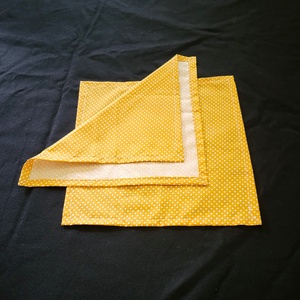 Textil szalvéta - Mustársárga alapon fehér pöttyös, Otthon & Életmód, Konyhafelszerelés, tálalás, Konyhai textil, Szalvéta, , MESKA