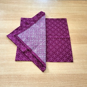 Textil szalvéta -bordó díszes karika mintás, Ékszer, Gyűrű, Vékony gyűrű, Varrás, MESKA