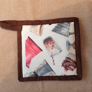 Fedőfogó - edényfogó , muffin és süti mintás, Otthon & Életmód, Konyhafelszerelés, tálalás, Konyhai textil, Edényfogó & Edényfedő, , MESKA