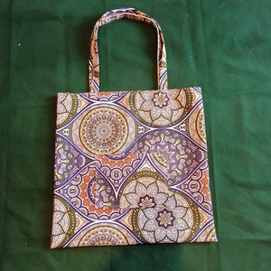 Válltáska kék-zöld-arany mandala mintás, Táska & Tok, Bevásárlás & Shopper táska, Shopper, textiltáska, szatyor, Varrás, MESKA