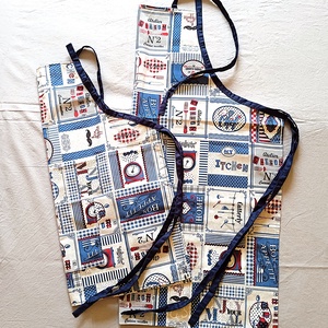 Mama - unoka / anya - gyermeke kötény szett -konyha mintás - otthon & életmód - konyhafelszerelés, tálalás - konyhai textil - kötény - Meska.hu