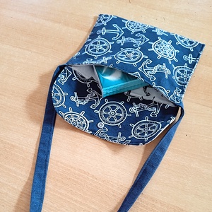 Gyerek tarisznya tengerész mintás - táska & tok - kézitáska & válltáska - tarisznya - Meska.hu