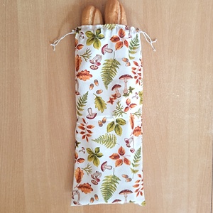 Frissentartó Bagett tasak - gomba, makk mintás, Táska & Tok, Bevásárlás & Shopper táska, Kenyeres zsák, Varrás, MESKA