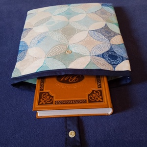 Könyvtok - kék rombusz mintás - könyv & zene - könyvtok - Meska.hu