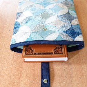 Könyvtok - kék rombusz mintás - könyv & zene - könyvtok - Meska.hu