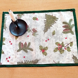Tányér alátét, karácsonyi, Otthon & Életmód, Konyhafelszerelés, tálalás, Tálalás, Tányér- és poháralátét, Varrás, MESKA